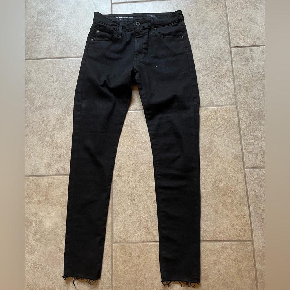 AG black Farrah skinny ankle jeans